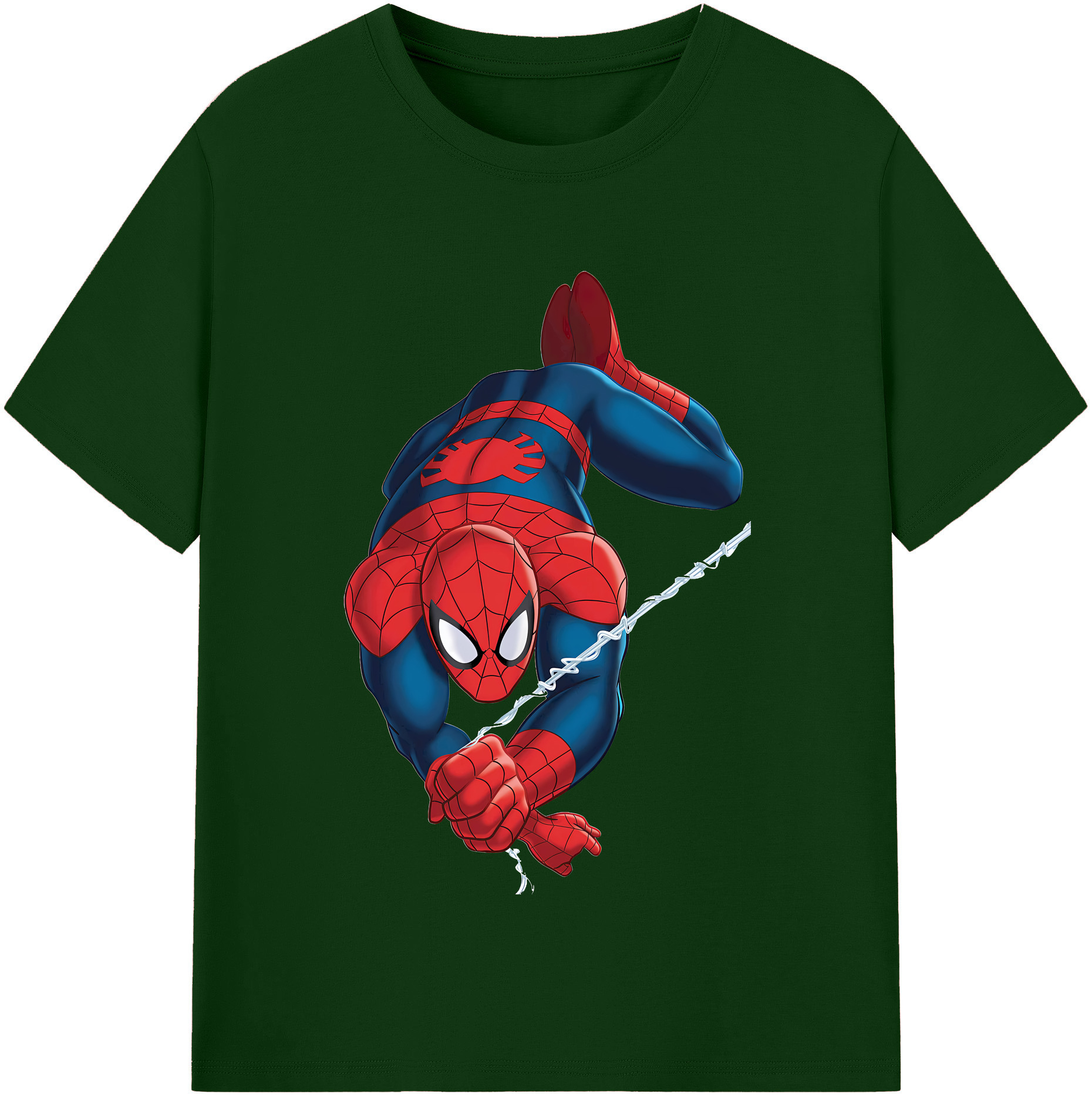 （画像用） Spider Man スパイダーマン 綿100％半袖Tシャツ（フロントプリント）